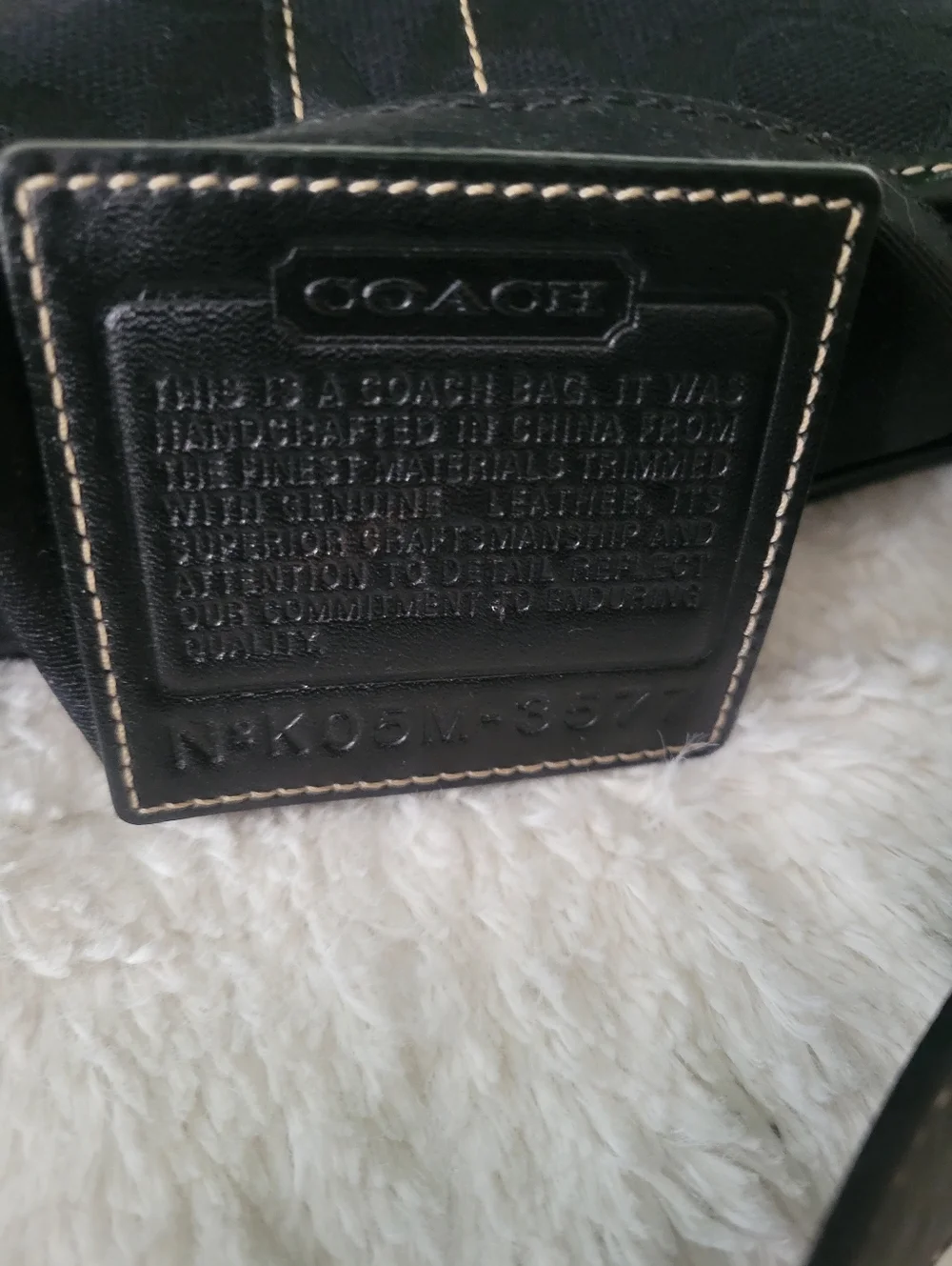 Coach Black Canvas Hobo with Leather Logo Patch Slim Jacquard #3577
